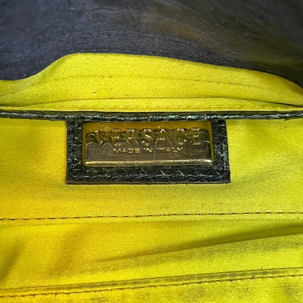 Versace Canyon Multicolor Ombre Python Clutch - image 7